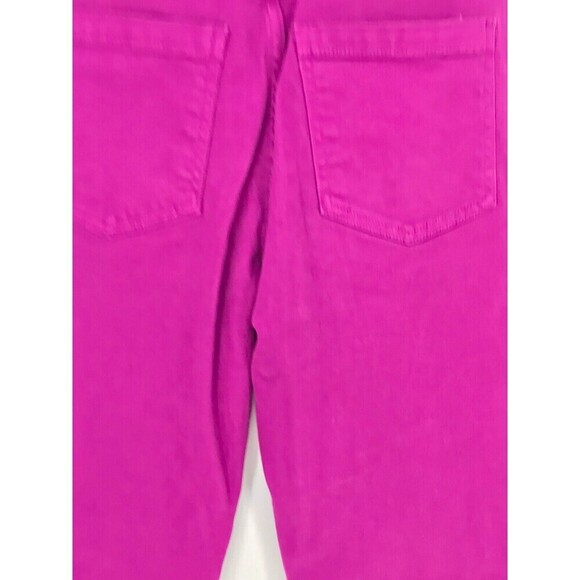 ZARA Women's Purple High Waisted Flare Jeans Sz 4 | Wide Leg Raw Split Hem - Picture 9 of 11